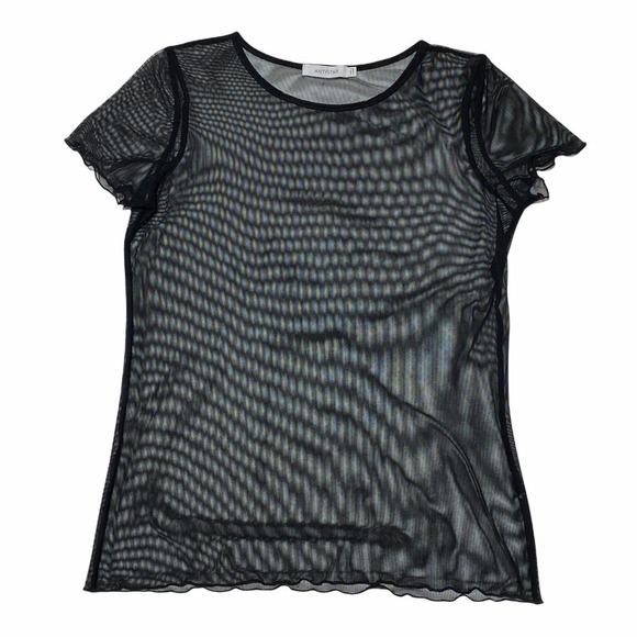 ANTISTAR Sheer Mesh Black Short Sleeve T-Shirt - Picture 5 of 10